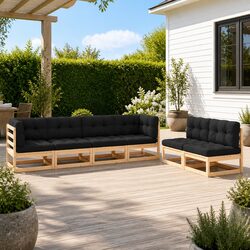 Compact 6 Piece Garden Lounge Set for Outdoor Comfort