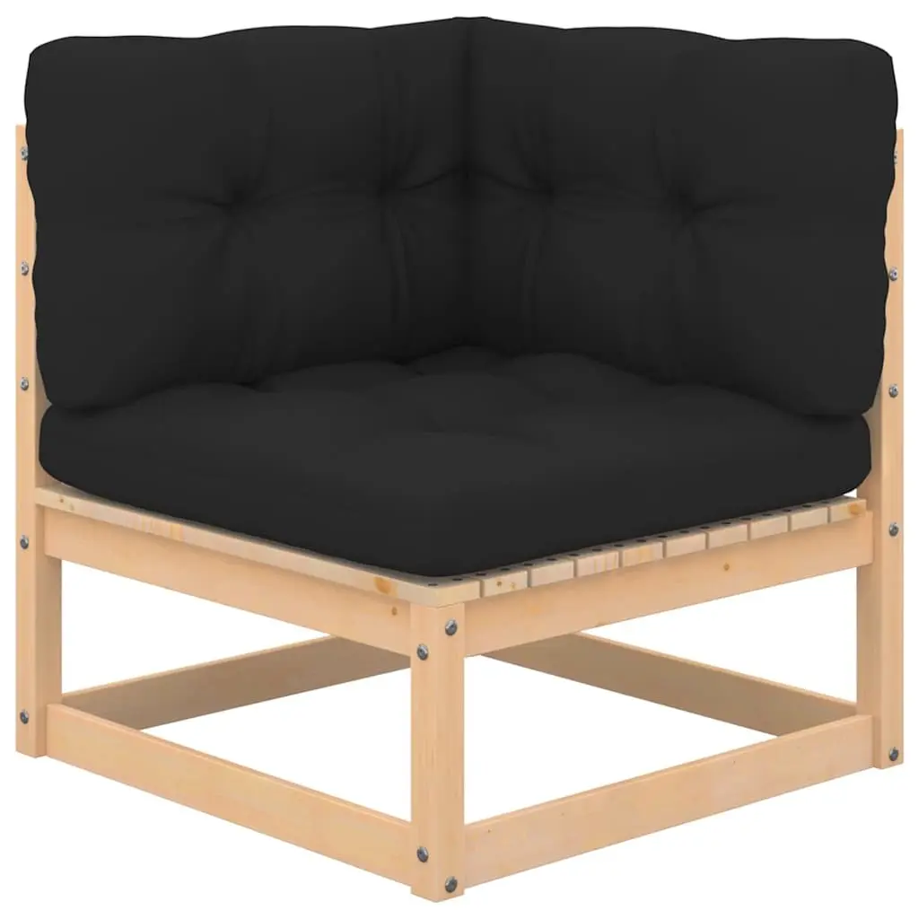 Garden Lounge Set 6 Piece Outdoor Furniture with Cushions Pinewood Anthracite