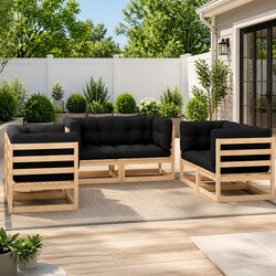 6 Piece Garden Lounge Set: Comfortable & Durable