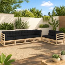 Compact 6-Piece Garden Lounge Set for Your Outdoor Space