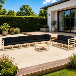 Compact and Strong: 10-Piece Garden Lounge Set