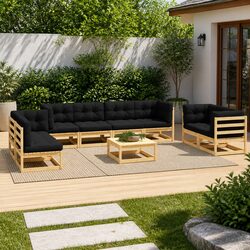 Compact 9 Piece Garden Lounge Set - Reliable and Stylish