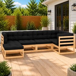 Compact and Stylish 6 Piece Outdoor Lounge Set