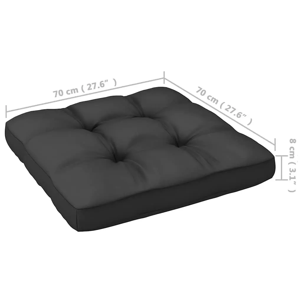 Garden Lounge Set Anthracite 10 Piece Modular Pallet Sofa Outdoor Furniture with Cushions