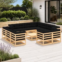Garden Lounge Set 13 Piece Pallet Sofa with Cushions Outdoor Patio Furniture