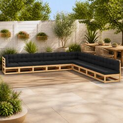 Stylish 10 Piece Garden Lounge Set for Relaxation