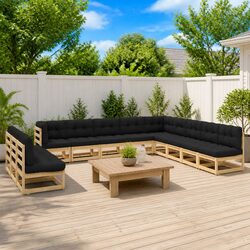 Compact 12 Piece Outdoor Lounge Set for Your Garden
