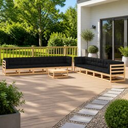 Compact and Stylish 11 Piece Garden Lounge Set