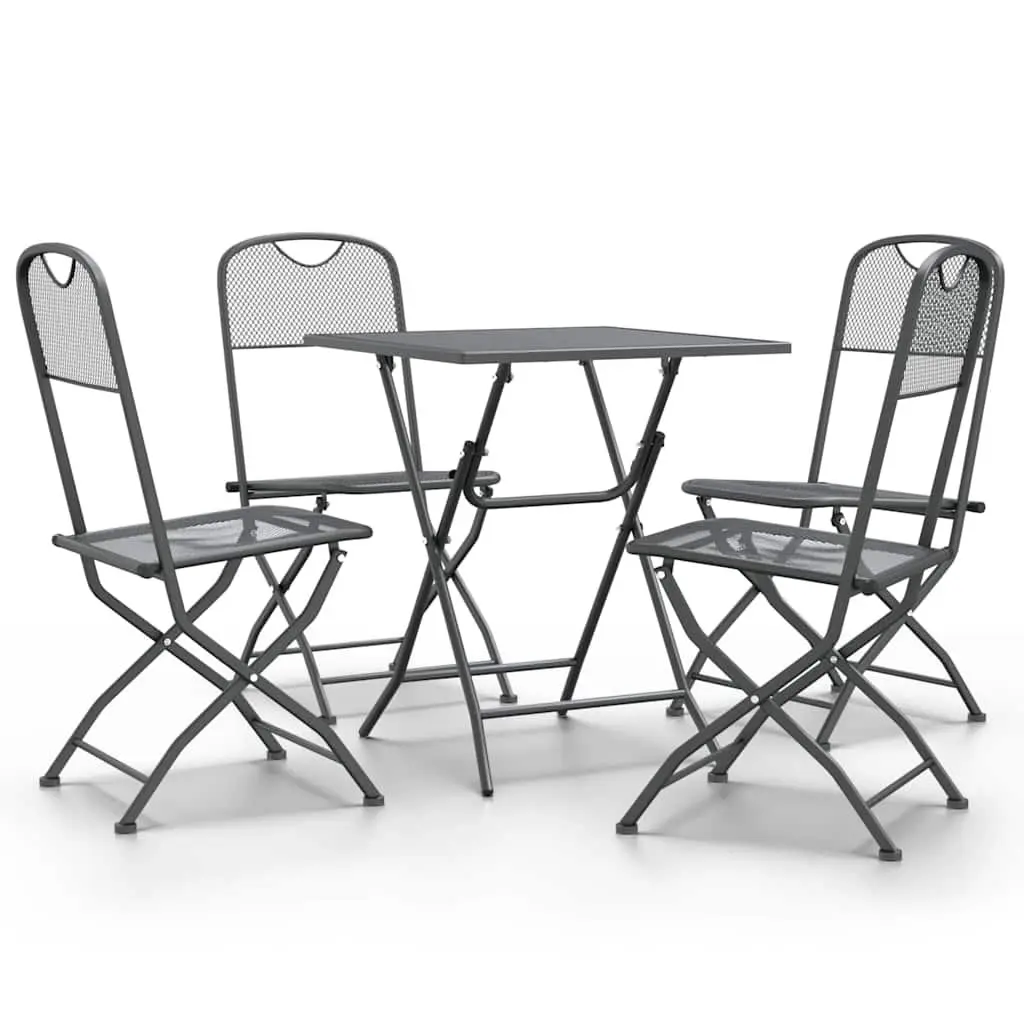 Garden Dining Set 5 Piece Outdoor Furniture Patio Table Chairs Foldable