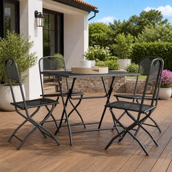 5-Piece Patio Dining Set in Anthracite