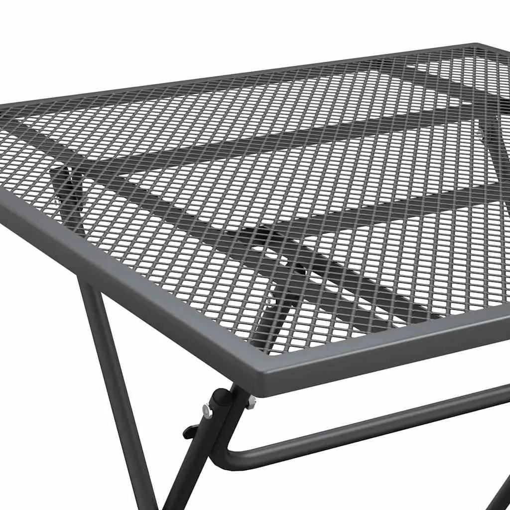 Garden Dining Set 3 Piece Outdoor Patio Furniture Anthracite Foldable Adjustable