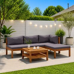 5 Piece Garden Lounge Set: Comfort and Durability