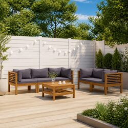 Compact 6-Piece Modular Garden Lounge Set