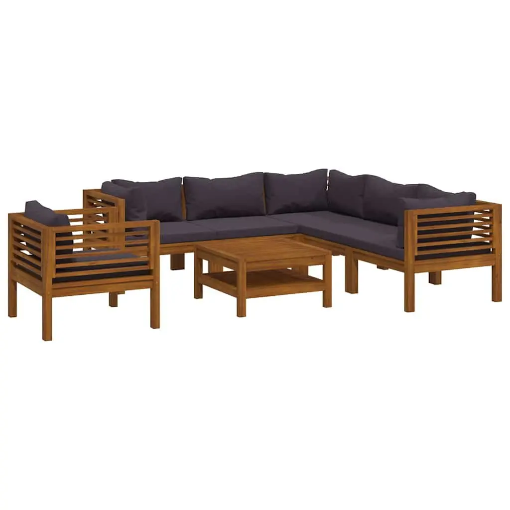 7 Piece Lounge Set in Durable Solid Acacia Wood