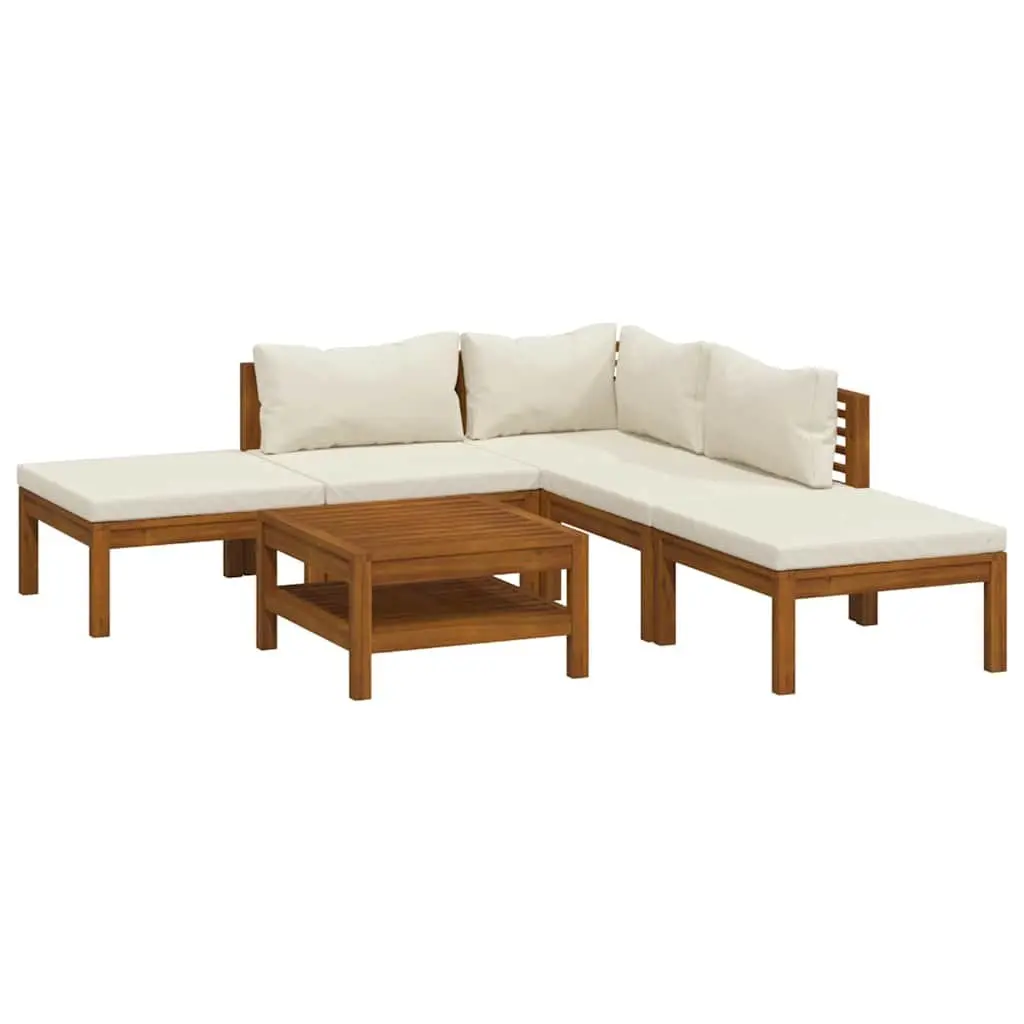 Garden Lounge Set 6 Piece Modular Outdoor Furniture Patio Sofa with Coffee