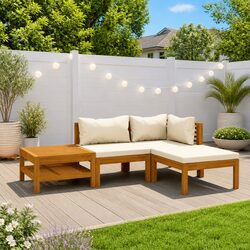 4 Piece Outdoor Lounge Set with Cushions
