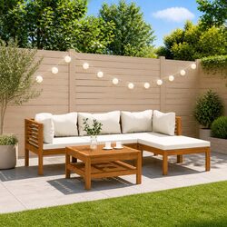 Compact and Stylish 5 Piece Outdoor Lounge Set