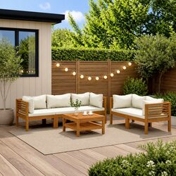 Compact 6 Piece Lounge Set for Outdoor Enjoyment