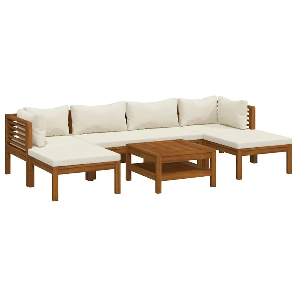 Garden Lounge Set 7 Piece Outdoor Furniture Modular Sofa Coffee Table Acacia