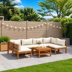 7 Piece Outdoor Lounge Set with Removable Cushions