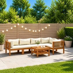 Compact 6-Piece Lounge Set for Outdoor Spaces