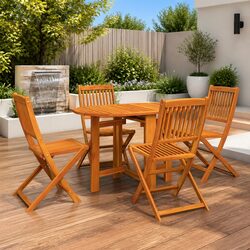 Compact and Sturdy 5 Piece Outdoor Dining Set