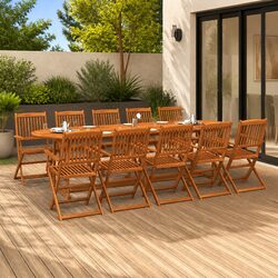 Concise and Quality 11-Piece Outdoor Dining Set