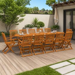 Compact 13-Piece Outdoor Dining Set for Your Patio