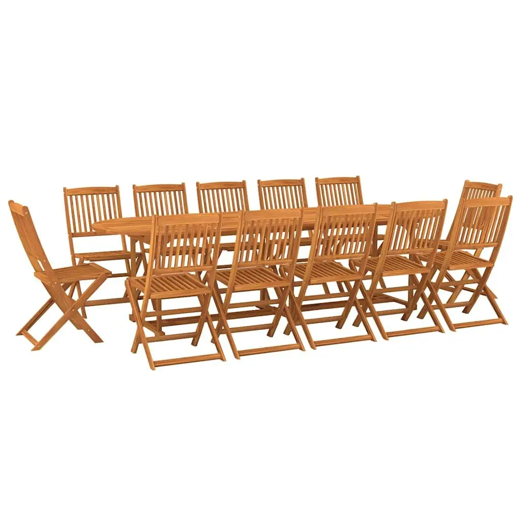 Garden Dining Set 13 Piece Outdoor Furniture Wood Table Chairs Patio Seating