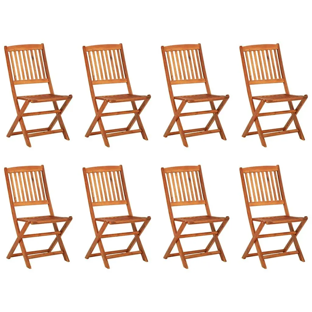 Garden Dining Set 9 Piece Outdoor Furniture Table Chairs Wood Brown Patio