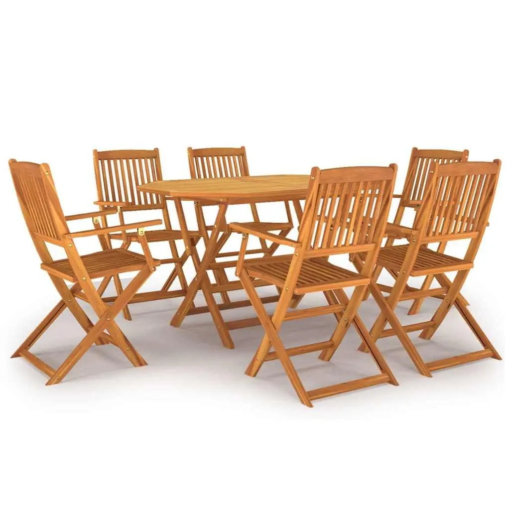 7 Piece Compact Outdoor Dining Set for Easy Living
