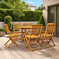7 Piece Outdoor Dining Set - Compact and Convenient