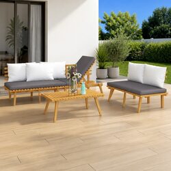 3 Piece Garden Lounge Set with Durable Acacia Wood