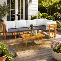 Compact 6-Piece Garden Lounge Set for Outdoor Relaxation