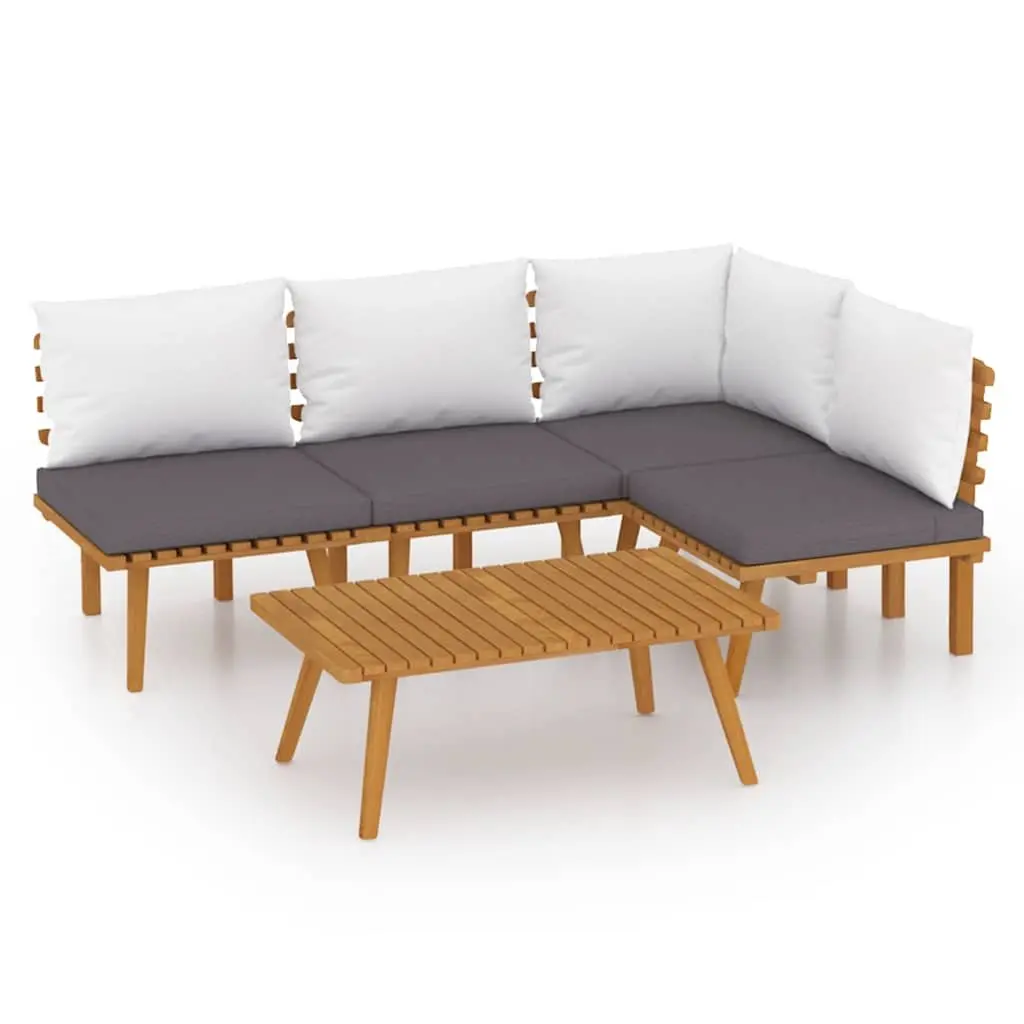 5 Piece Garden Lounge Set Outdoor Patio Furniture Solid Wood Acacia with