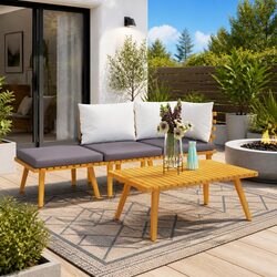 Compact and Stylish 4-Piece Garden Lounge Set