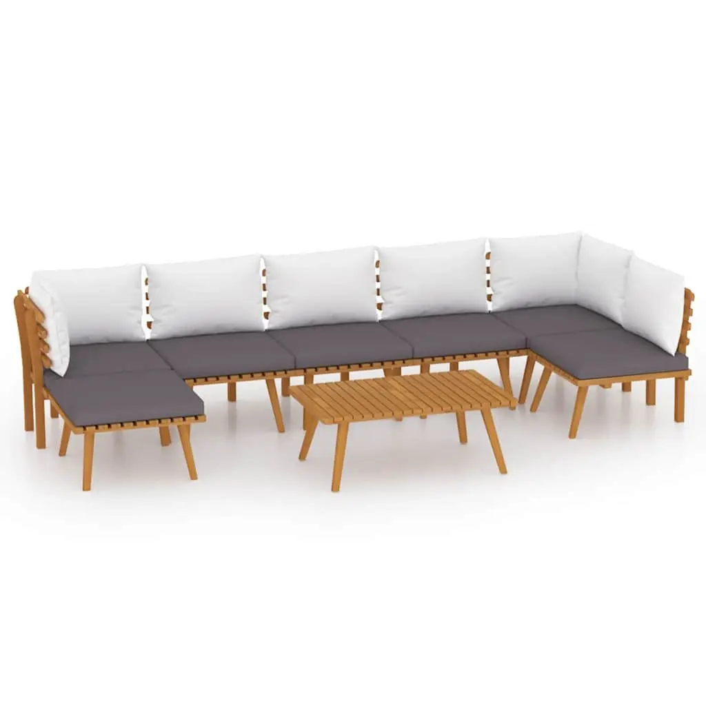 Garden Lounge Set 8 Piece Outdoor Patio Furniture Solid Wood Acacia with
