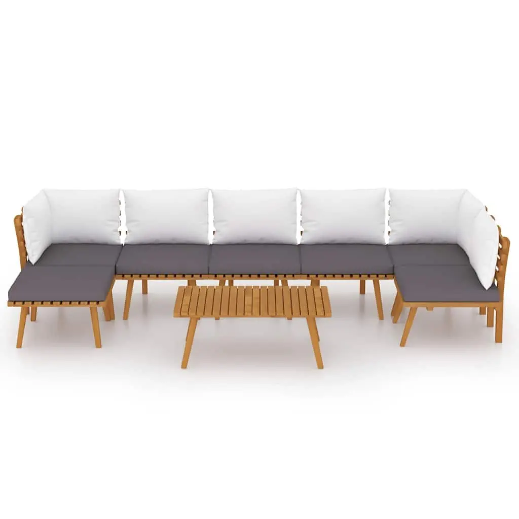 Garden Lounge Set 8 Piece Outdoor Patio Furniture Solid Wood Acacia with