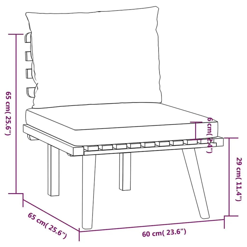 Garden Lounge Set 8 Piece Outdoor Patio Furniture Solid Wood Acacia with