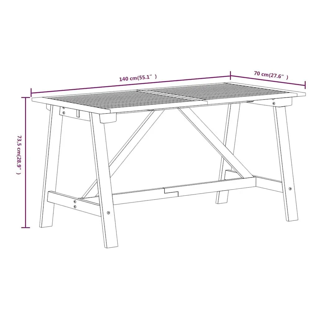 Garden Dining Set 5 Piece Outdoor Furniture Solid Wood Acacia Patio Chairs Table