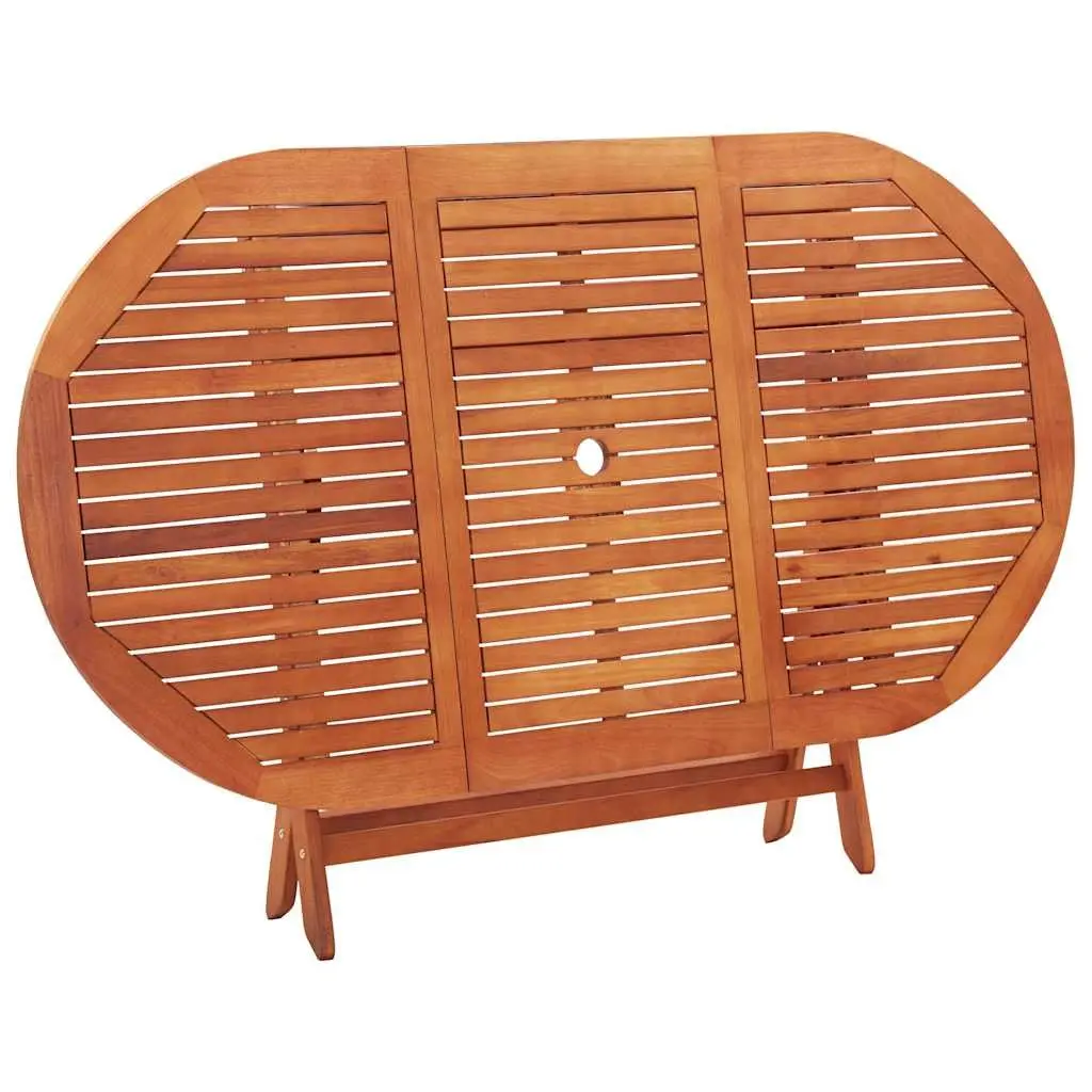 7 Piece Folding Outdoor Dining Set Eucalyptus Wood Garden Patio Table Chairs