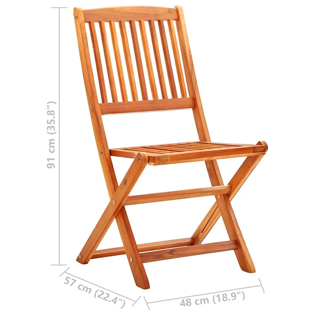 7 Piece Folding Outdoor Dining Set Eucalyptus Wood Garden Patio Table Chairs
