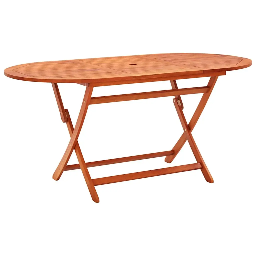 7 Piece Folding Outdoor Dining Set Eucalyptus Wood Garden Patio Table Chairs