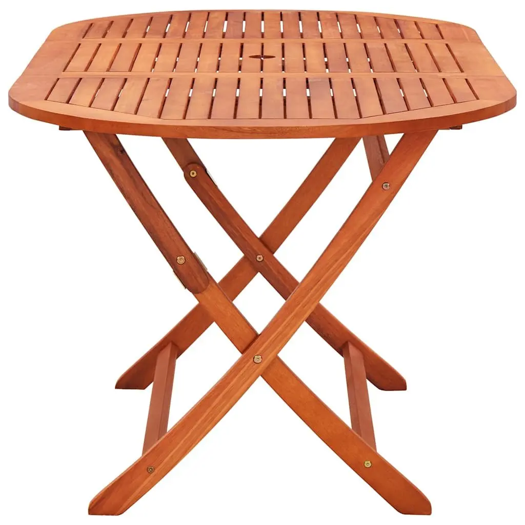 7 Piece Folding Outdoor Dining Set Eucalyptus Wood Garden Patio Table Chairs