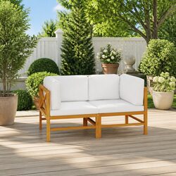 Compact 2-Seater Garden Sofa with Cushions