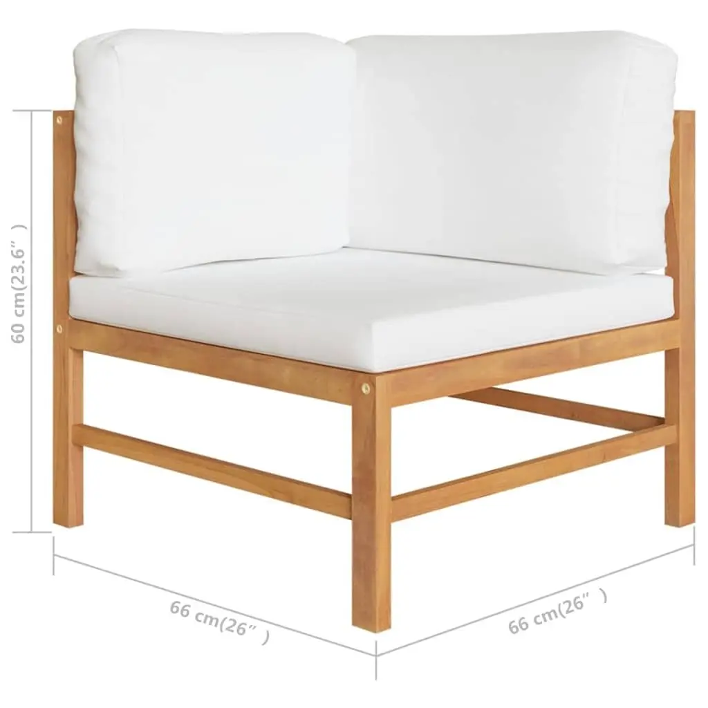 Garden Lounge Set Teak 8 Piece Outdoor Furniture Patio Sofa with Cushions