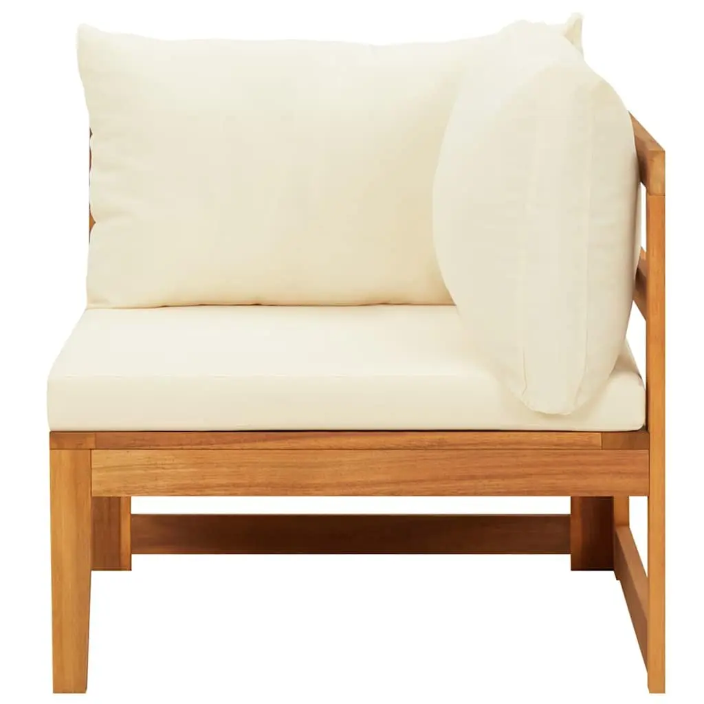 Garden Lounge Set 4 Piece Acacia Wood Patio Furniture Outdoor with Cushions