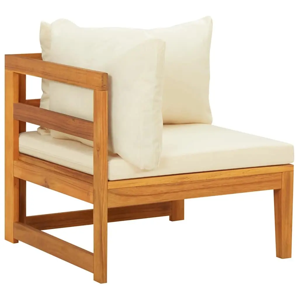 Garden Lounge Set 3 Piece Outdoor Furniture Acacia Wood Patio Sofa with Cushions