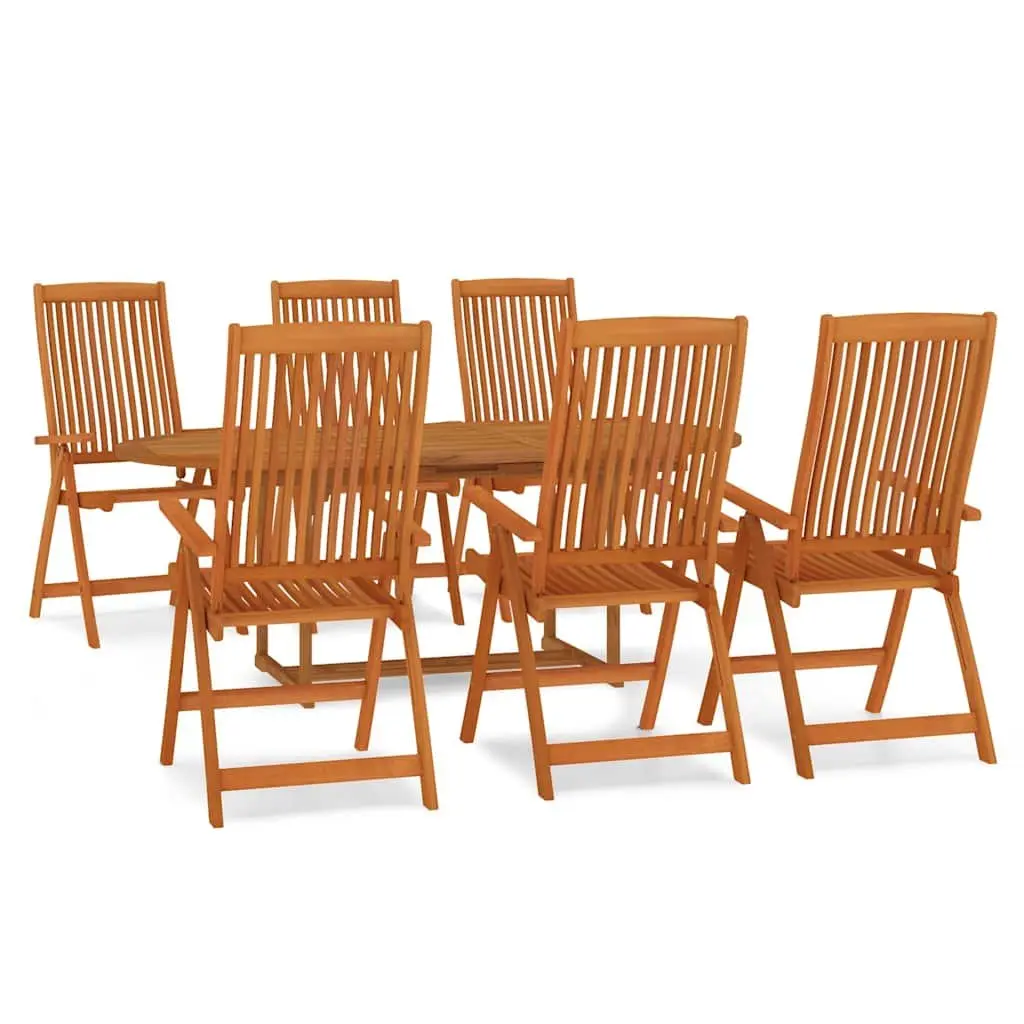 Garden Dining Set 7 Piece Outdoor Patio Extendable Table Reclining Folding