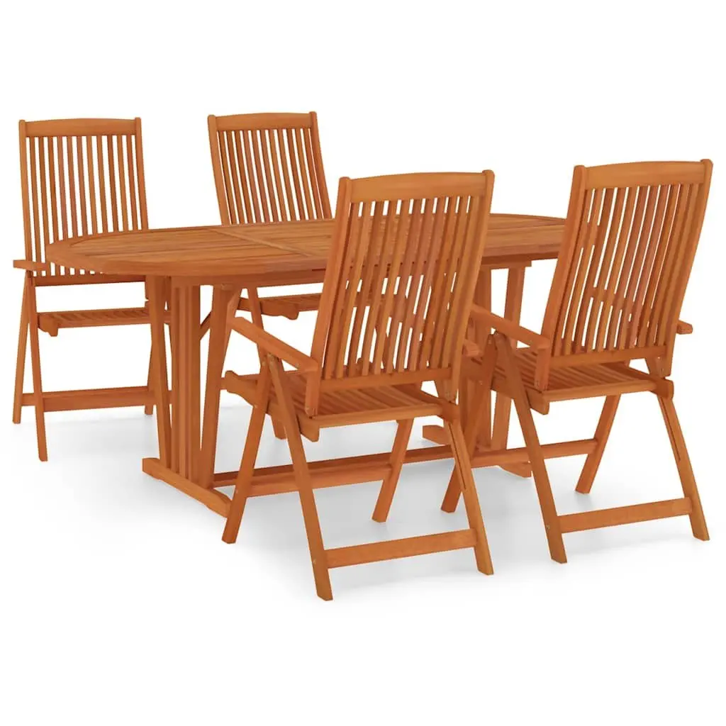 Garden Dining Set 5 Piece Outdoor Patio Furniture Extendable Table Reclining